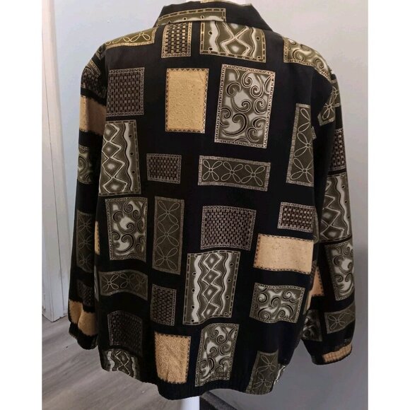 Drapers and Damon's 2X Women's Patchwork Full Zip Lightweight Collared Jacket‎ - Picture 3 of 5